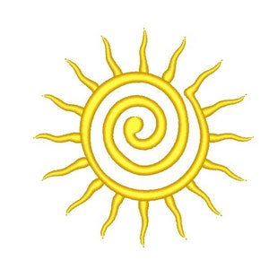 Sun embroidery design