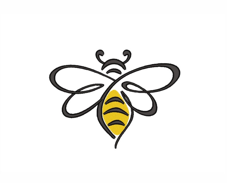 Bee embroidery design  etsy