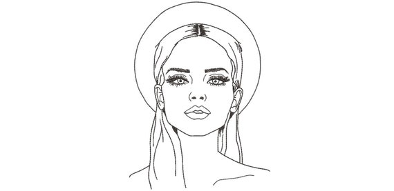 Woman Embroidery Design 4 Sizes Instant Download | Etsy