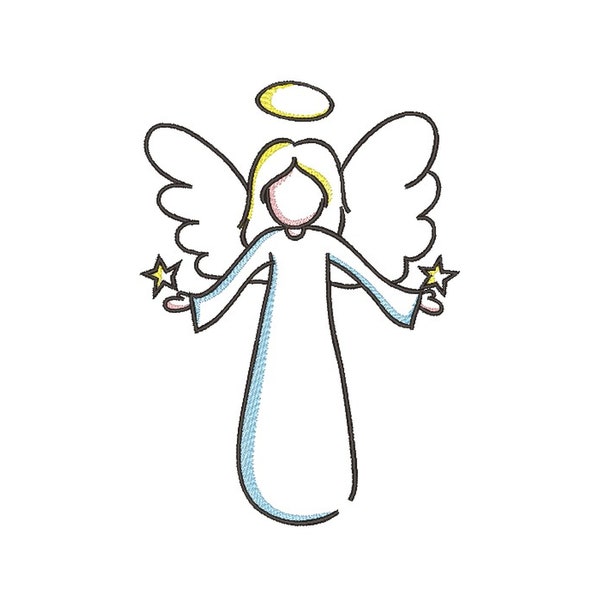 Design del ricamo little angel, download istantaneo
