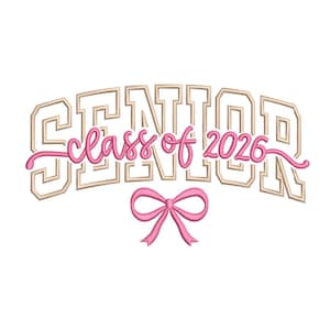 Senior 2026 Class off Graduation embroidery design, 4 sizes, Instant download