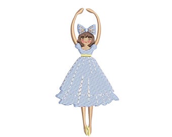 Nutcracker Ballet Ballerina Embroidery Design, Merry Christmas Embroidery Machine File, 4 sizes, Instant download