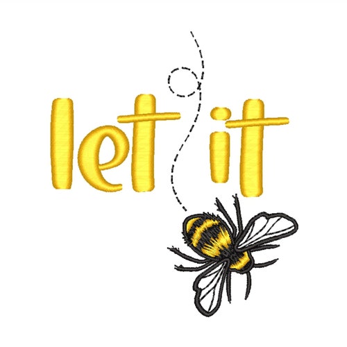 Bee Kind Machine Embroidery Design Etsy