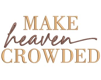 Crea il design del ricamo affollato Heaven, 4 misure, download immediato