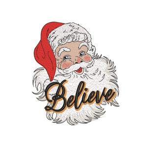 Santa embroidery design, Merry Christmas embroidery file, 3 sizes, Instant download