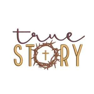 True story embroidery design, Merry Christmas embroidery machine file, 3 sizes, Instant download