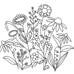 Flowers embroidery design