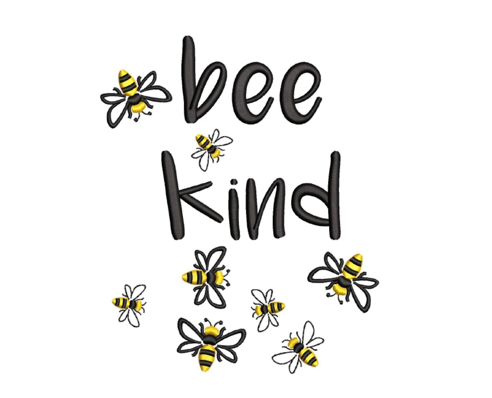 bee embroidery design