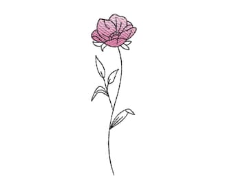 Flower embroidery design