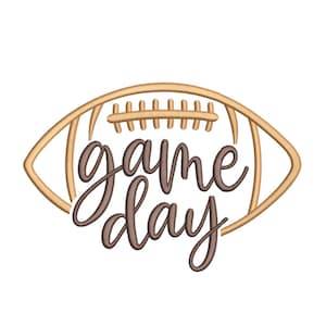 Game Day Machine Embroidery Design, 4 sizes
