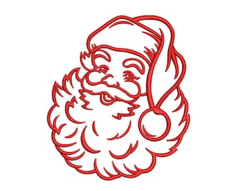Merry Christmas Santa Retro Winter Season Xmas Embroidery Design for Janome for Brother Embroidery Machine