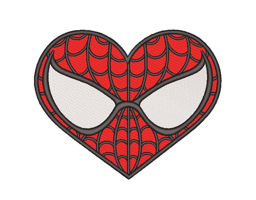 Spider Heart Embroidery Design, Valentine Embroidery File, 4 Sizes, Instant Download Etsy