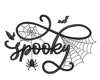 Spooky Embroidery Design, Halloween Embroidery File