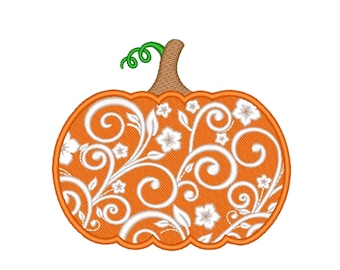 Pumpkin embroidery design