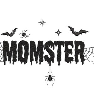 Momster Embroidery Design, Halloween Embroidery Design, 5 sizes