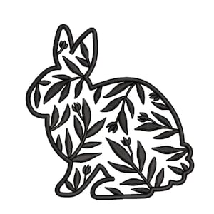 Easter bunny embroidery design