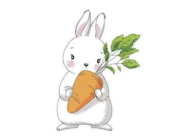Osterhase Stickdatei, 3 Größen, Sofort Download