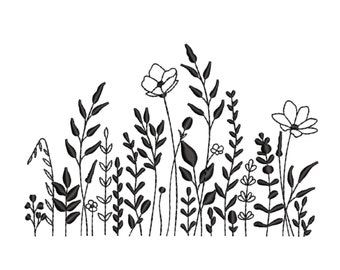 Flowers Embroidery Design Beautiful Floral Pattern for Clothes Towels Pillowcases and Gifts Instant Download 5x7 6x10 PES DST JEF