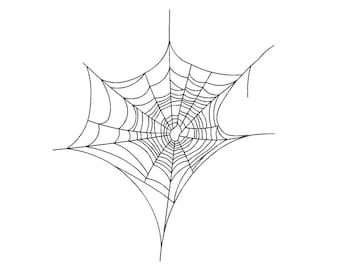 Spiderweb Embroidery Design, Halloween Embroidery File, 3 sizes