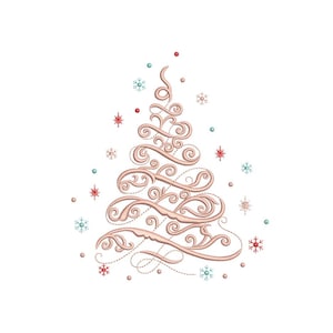 Merry Christmas embroidery design, 3 sizes, Instant download