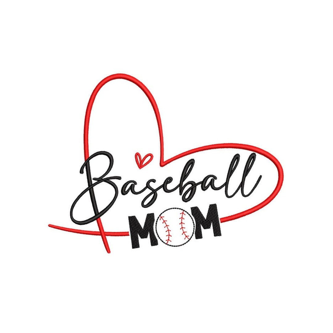 Baseball Mom Embroidery Design, 4 Sizes, Instant Download Etsy