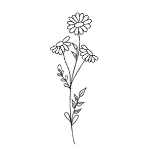 Diseño de bordado Daisy