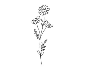 Daisy embroidery design
