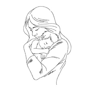 Mother&#39;s Day Embroidery Design, 5 sizes, Instant Download