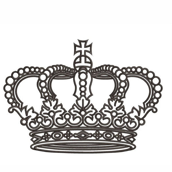 Crown Embroidery Design, 4 sizes,Instant dowload