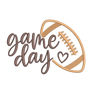 Game Day Embroidery Design, Football Season Machine Embroidery Design, 3 sizes