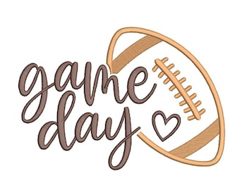 Game Day Embroidery Design, Football Season Machine Embroidery Design, 3 sizes