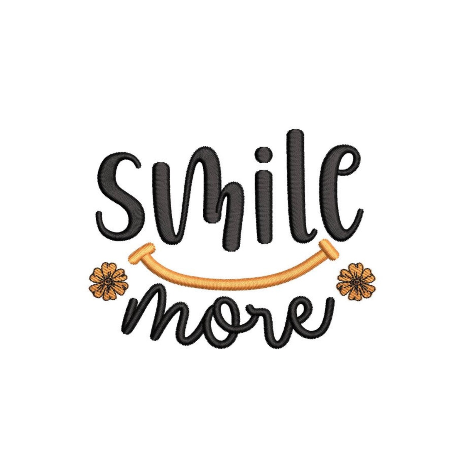 Smiling More Smile More Embroidery Design, 3 Sizes, Instant Download - Etsy