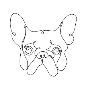 Conception de broderie de bulldog