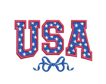 Amerikanisch, Patriotisch, 4. Juli Stickmuster, 3 Größen, Sofortiger Download