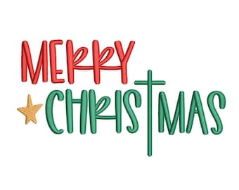 Merry Christmas Star Cross Winter Season Xmas Embroidery Design for Janome for Brother Embroidery Machine
