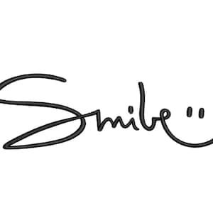 Smile embroidery design, Trendy embroidery design 4 sizes, Instant download