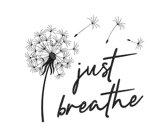 Dandelion Just Breathe Flower Summer Embroidery Design for Janome for Brother Embroidery Machine