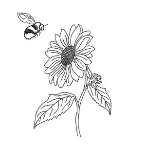 Sunflower embroidery design