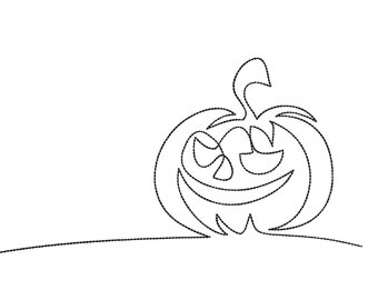 Pumpkin Embroidery Design, Halloween Embroidery File, 6 sizes, Instant Download