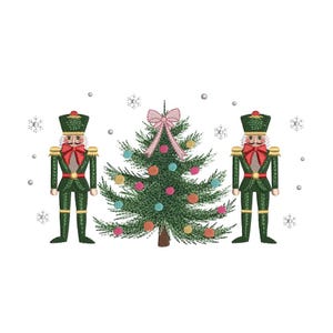 Desenho de bordado quebra-nozes, arquivo de máquina de bordado de Natal, 3 tamanhos, download instantâneo