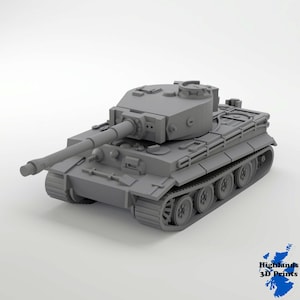 Tiger I Tank WW2 Tabletop Gaming 3D Print 32/28/20/15/10