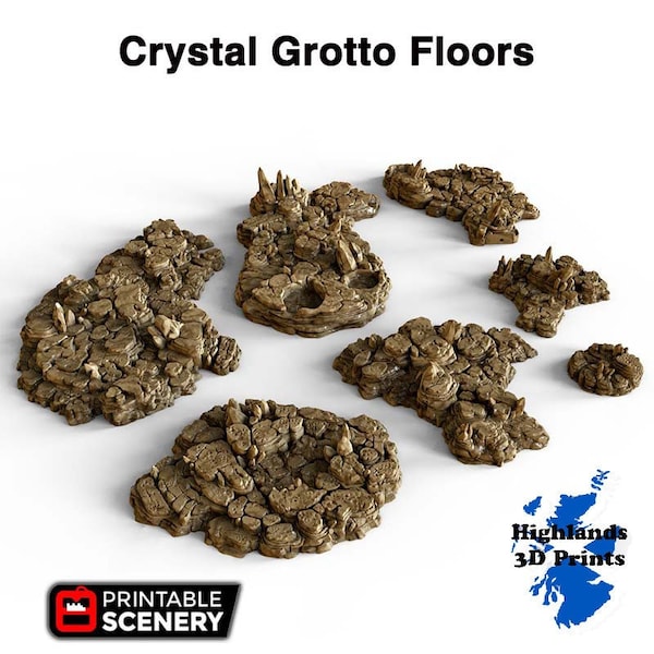 Pisos de gruta de cristal espalham terreno mesa jogos DnD impressão 3D 32/28/20/15/10mm