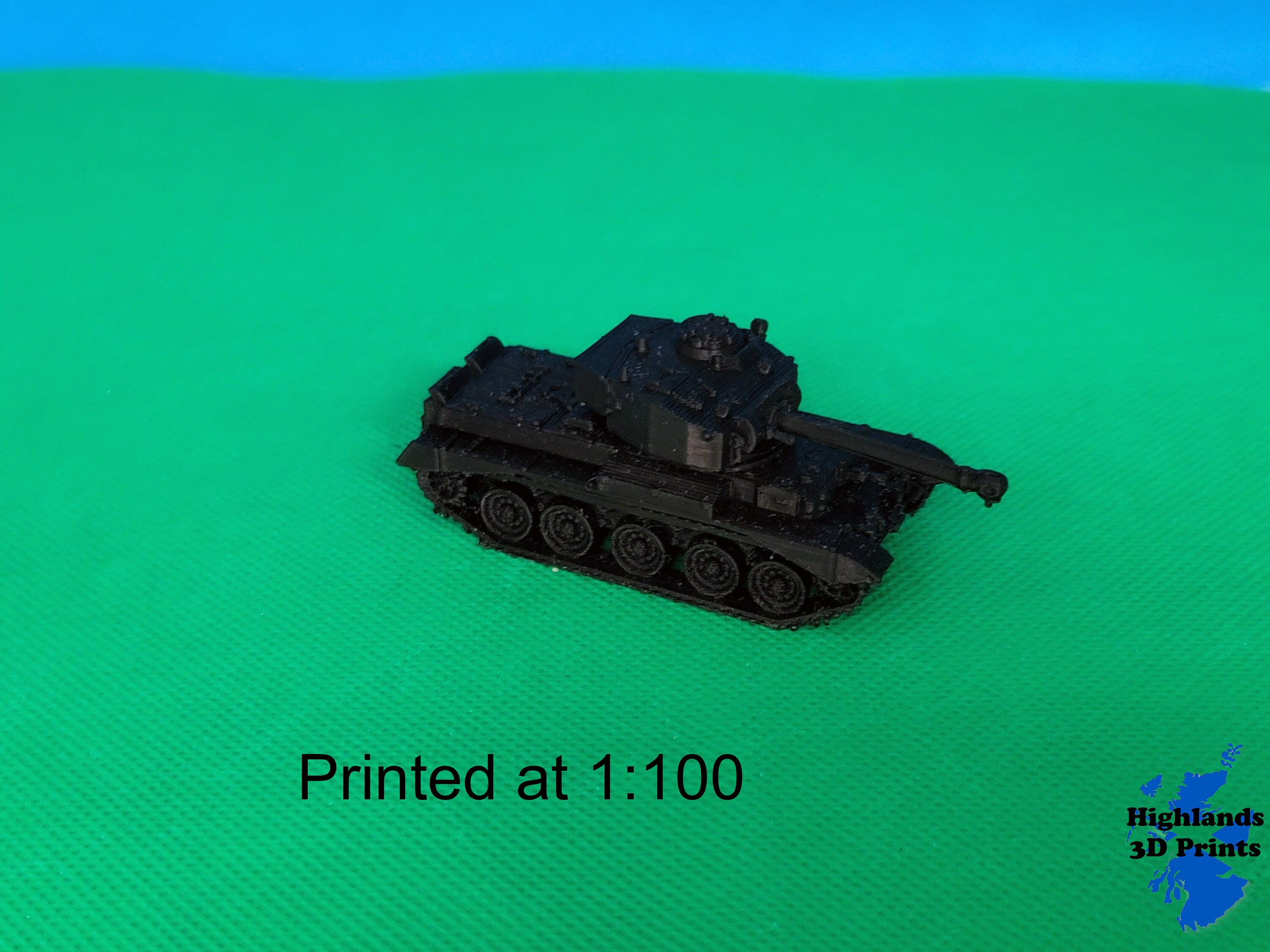 Unpainted 3D Printed Tiger I Tank Miniature – WW2 Historical Tabletop Gaming Model