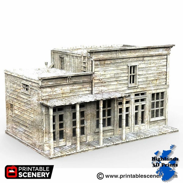 Wild West General Store Scatter Terrain Tabletop Gaming DnD 3D Print 32/28/20/15/10mm