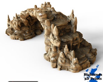 Grotto Bridge Scatter Terrain Tavolo da gioco DnD Stampa 3D 32/28/20/15mm