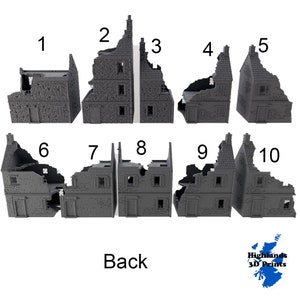 Case Francesi Distrutte In Scala 28mm / 1:64. Terreno Stampato In 3D Per Wargame E Diorami Sulla Seconda Guerra Mondiale.