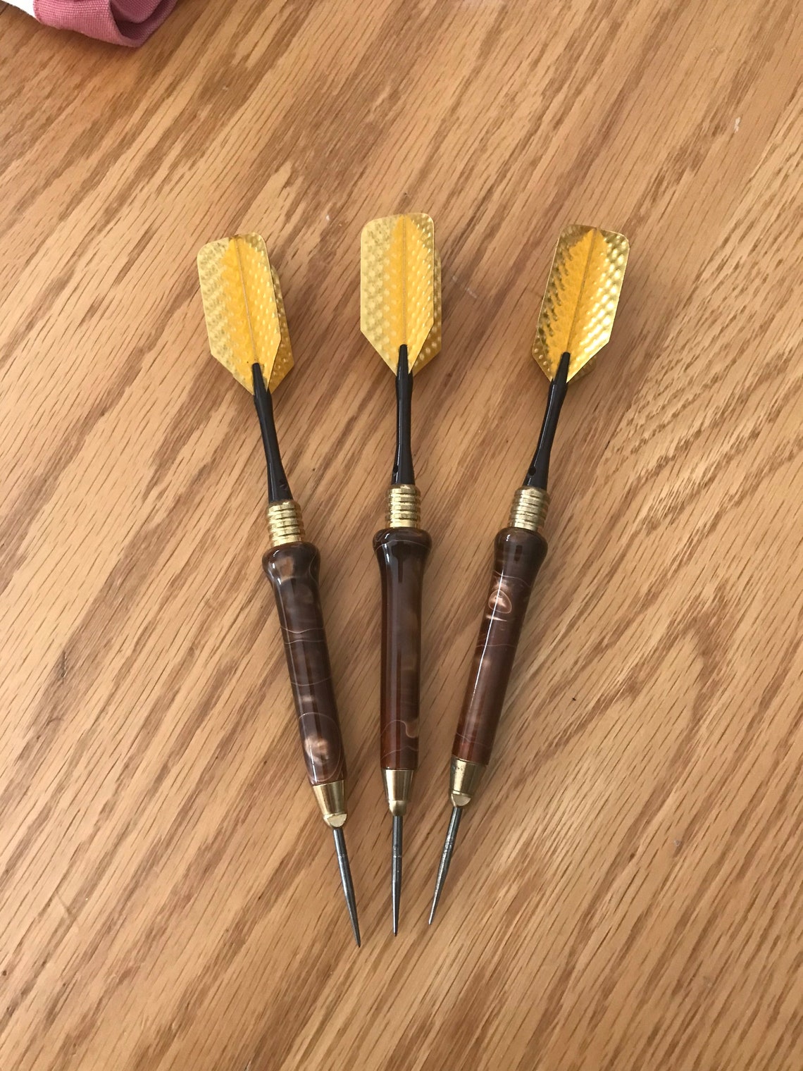 25 gram hand turned steel point darts. Etsy