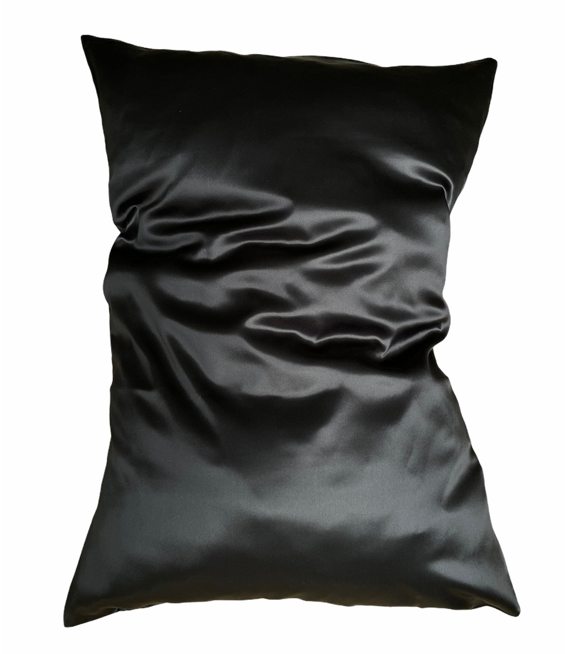 Lux Silk Pillowcase 25mm Black Etsy