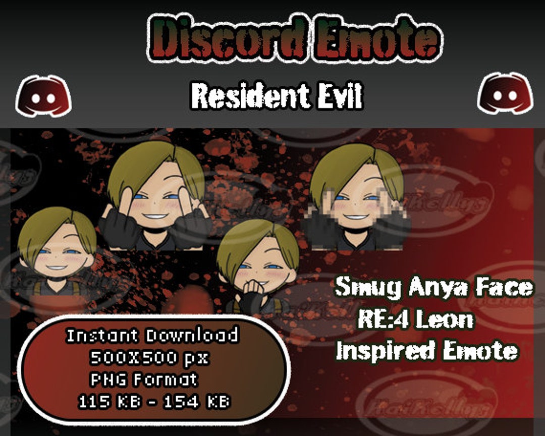 Smug Flipping off Leon Smug Anya Inspired Discord Emoji/emote -  Israel