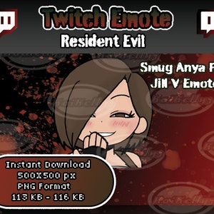 Smug Giggling Jill Inspired Twitch Emote | Smug Anya Inspired